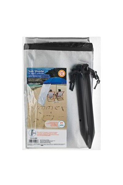 OEM Parasolar Umbrela de Plaja cu Protectie UPF50 & 2 Tarusi Mici 130x110cm - 3buc