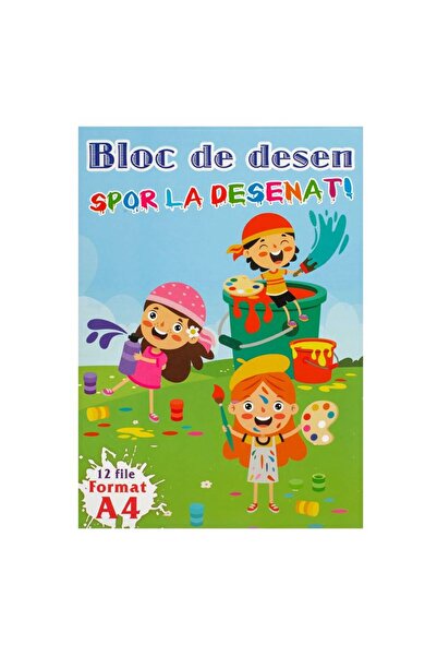 OEM Bloc de Desen Model Copii Picteaza A4 - 12 File