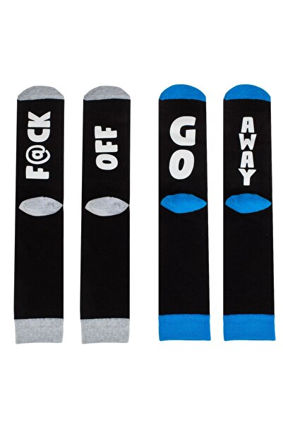 OEM Black Socks with Messages on the Sole (41-46) - 2 pairs