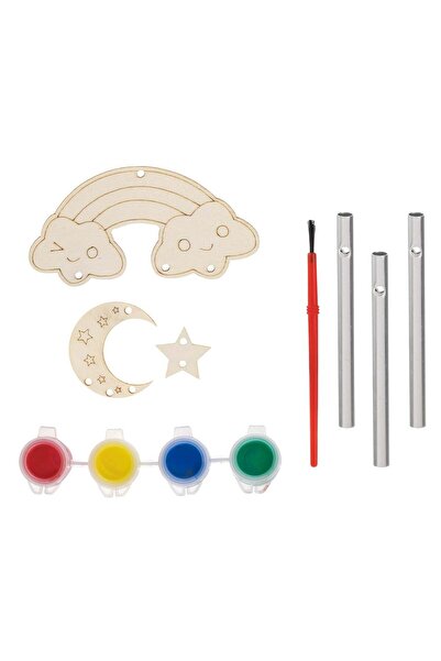 OEM Creative Set "Wind Chimes" from Rainbow Wood with Brush & 4 Paints - 6 pi...