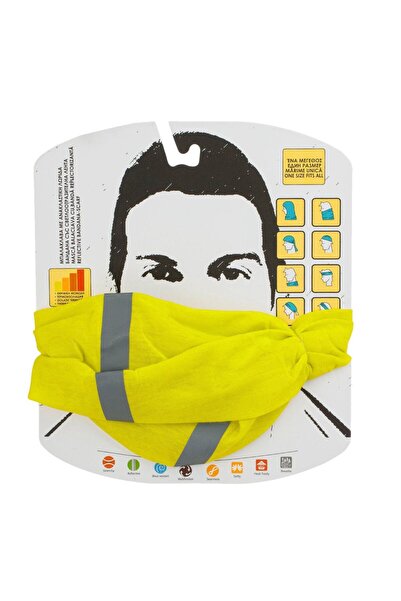 OEM Yellow Circular Scarf with Reflective Tape 24x48cm