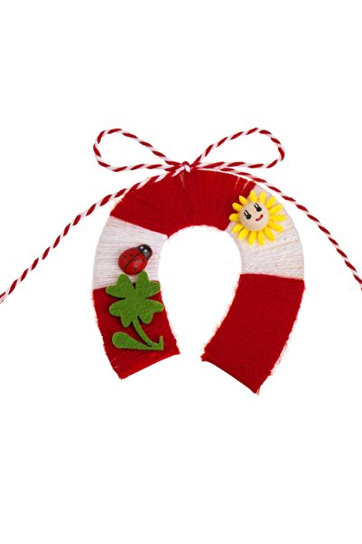OEM Martisor cu Potcoava Buburuza Soare & Trifoi