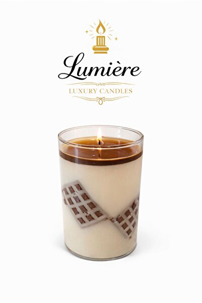 OEM Handmade candle made of natural soy wax, scented - white chocolate with a...