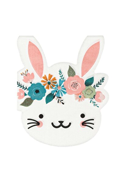 OEM White Easter Bunny Shaped Napkins 33x33cm - 20pcs