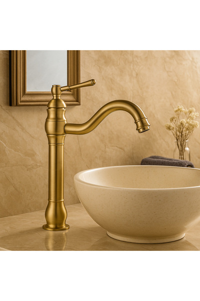 banyosepeti Eterna Antique Vintage Bowl Sink Faucet – High Body Design, Class...