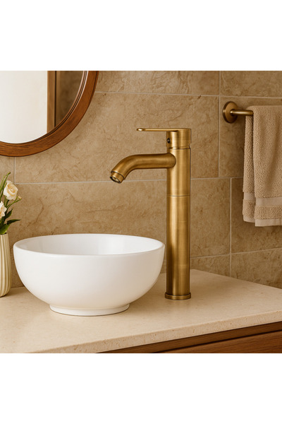 banyosepeti Elegant Antique Vintage Bowl Sink Faucet – Slim Body, Classic Ele...