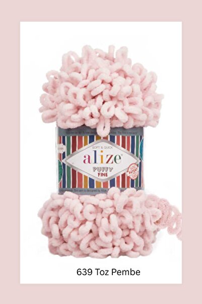 Alize Puffy Fine 1 Adet El Örgü Ipliği Küçük Ilmek - 100 Gr. 14.5mt. Parmak I...