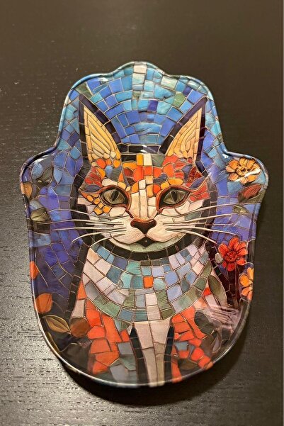 THE LITTLE NATURE Metal Decorative Plate with Cat Figure, Balanced, Strong an...