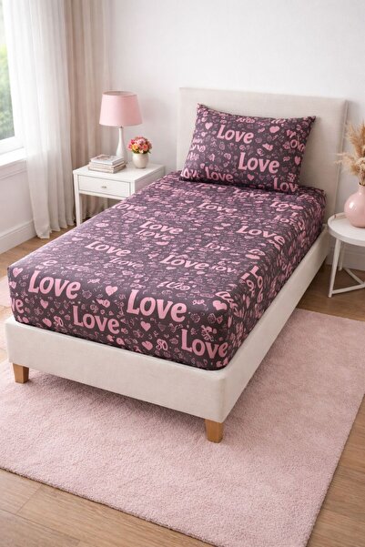 Arma Concept Σετ ελαστικών σεντονιών από ύφασμα με σχέδιο Ranforce Love / 100...