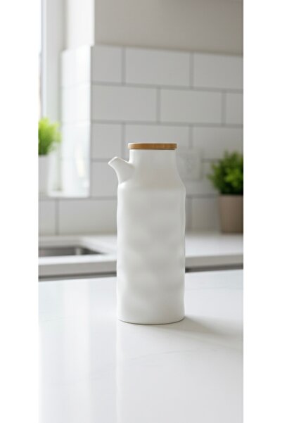 Mebey Home Porselen Bambu Kapaklı Yağlık Sosluk