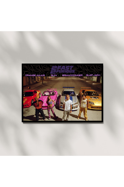 Kracket Fast And Furıous Ekip Özel Tasarım Çerçeveli Tablo Dekorasyon Poster ...