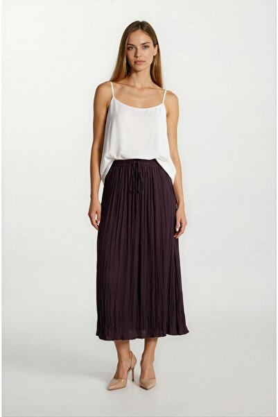 Spazio Fredrichs Beli Lastikli Kraş Etek BORDO