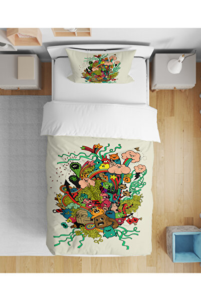 Erays Home مجموعة مفروشات نوم للأطفال مكونة من مطبوع قطع بتصميم ثلاثي الأبعاد...