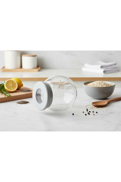 YAZICI Glass Jar – 750 Ml, Elegant and Simple Storage Container