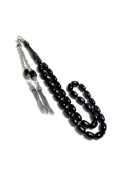 Tesbih Ruyasi Dream Series Kalemkar Craftsmanship Black Amber Prayer Beads