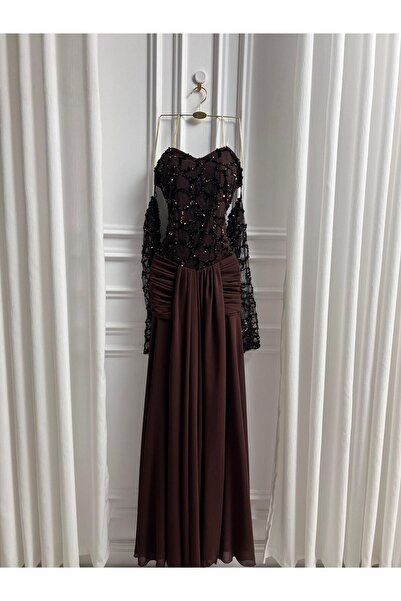 Pure Drsses Soft chiffon sequined dress