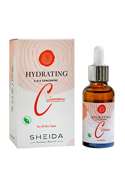 Sheida Vitamin C Hydrating Face Serum with Hyaluronic Acid and Vitamin E | An...