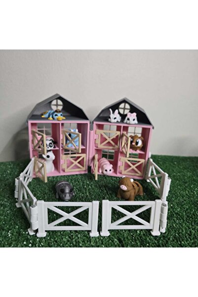 NS ATEİLER مجموعة ألعاب المزرعة الصغيرة - منازل وحيوانات مصورة - لعبة تعليمية...