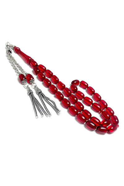 Tesbih Ruyasi Dream Series Kalemkar Craftsmanship Red Amber Prayer Beads