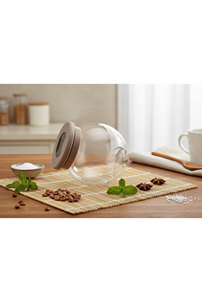 YAZICI Glass Jar – 750 Ml, Elegant and Simple Storage Container