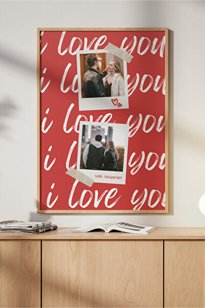 Sürpriz Vakti Sevgililer Gününe Özel Polaroid Fotoğraf Posteri | İki Fotoğraf...