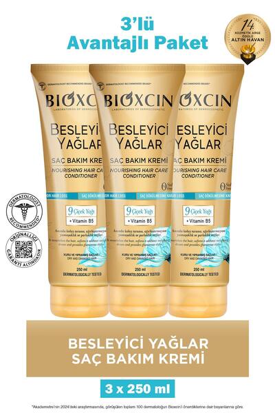 Bioxcin Nourishing Oils Hair Care Cream 250 ml 3 Pieces