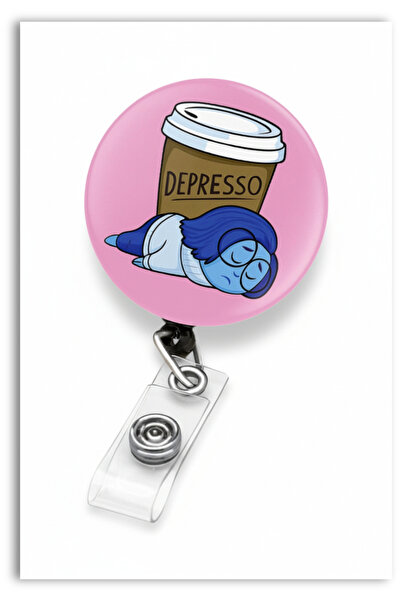 Mia Aurora حامل بطاقات يويو قابل للسحب باللون الوردي مكتوب عليه ديبسو YKK