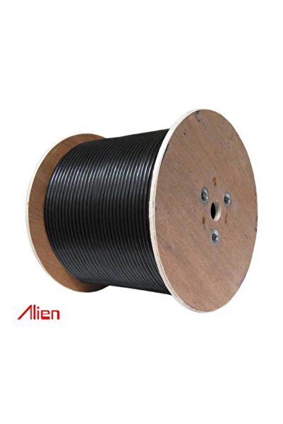 ALIEN Cablu coaxial RG6 cu manta neagră, rolă 305 m