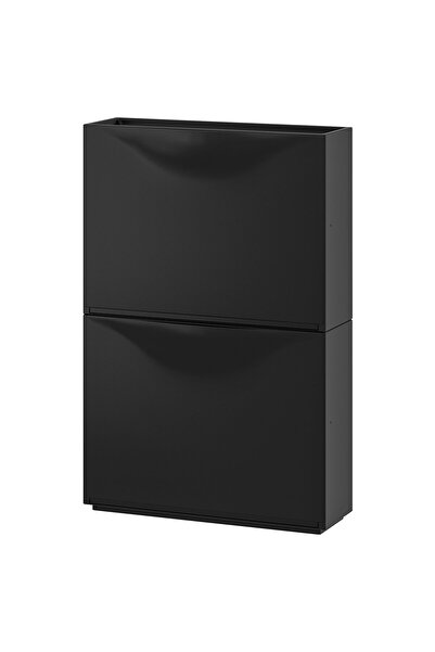 IKEA Dulap pentru depozitare pantofi TRONES, negru, 52 x 18 x 39 cm