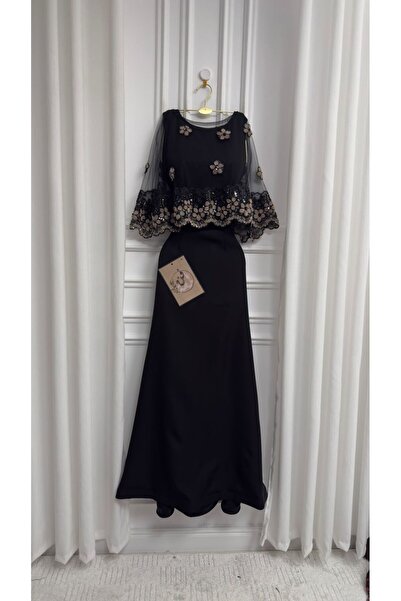 Pure Drsses Two-piece evening dress with roses