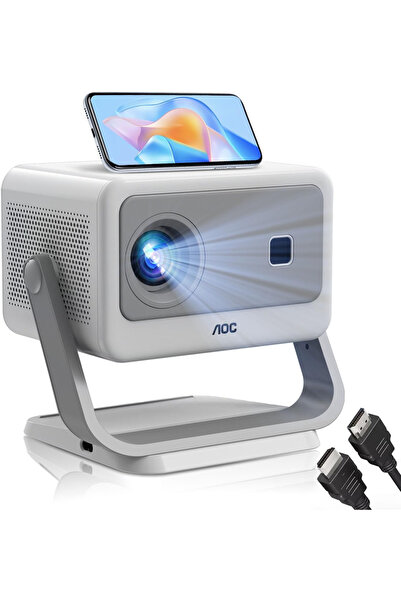 Aoc Portable Projector 1080P 12000 Lumen 4K 5G WIFI6 300-Inch Screen Easy Setup