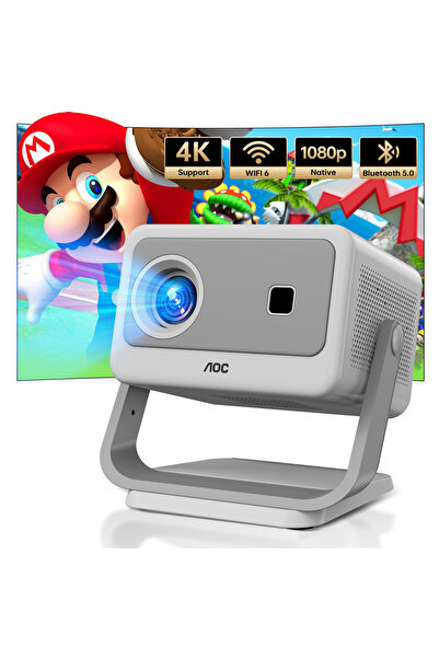 Aoc Portable Projector 1080P 12000 Lumen 5G WIFI6 Compatible with PC/PS5/PS4/...