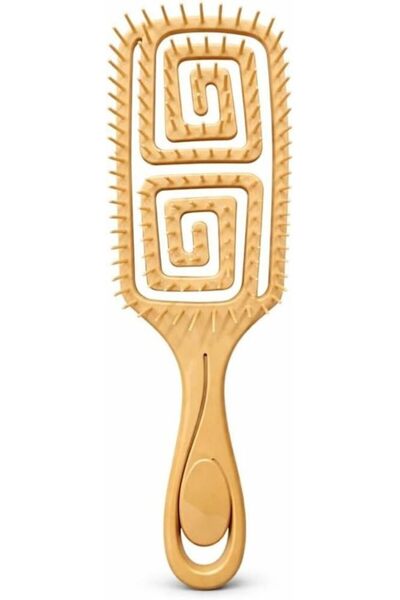 Goishtrie فرشاة فك تشابك الشعر بتصميم حلزوني مستطيل الشكل للشعر الرطب والجاف ...