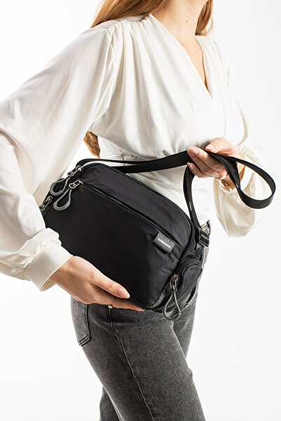 Sanmorris 4 Bölmeli Suya Dayanıklı Paraşüt Kumaş Yan Fermuar Detaylı Omuz Çan...