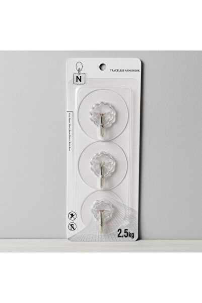 Generic Strong Nano Adhesive Hooks Set (3 Pieces) - Leaves No Trace