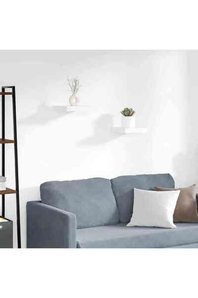 vidaxl Floating Wall Shelves 2 pcs White 23x23.5x3.8 cm MDF