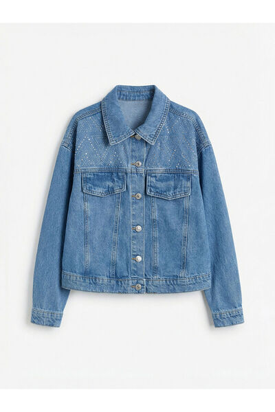 LC Waikiki سترة جينز إنديجو للفتيات