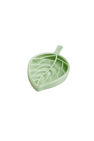 Choice Green Leaf-Shaped Soap Dish 2 Layers Drain Soap Box Bathroom Dish Plat...