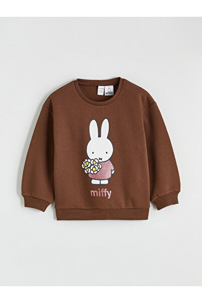 LC Waikiki Nevavm Miffy Printed Thick Sweatshirt for Girls with a Difference