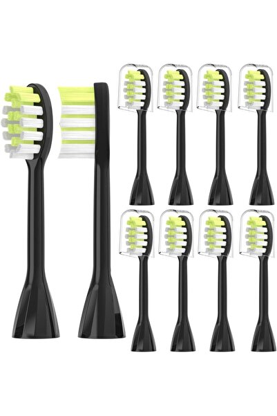 Choice7 8 قطع رؤوس فرشاة أسنان بديلة سوداء (4/8 قطع) متوافقة مع فرشاة الأسنان...