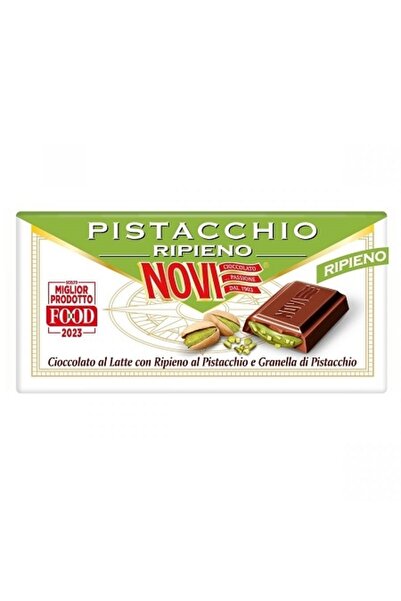 NOVİ Pistacchio Milk Chocolate Filled with Pistachio Cream and Granulated Pis...