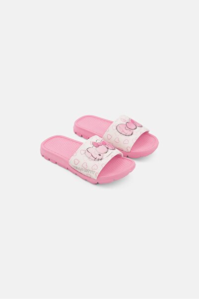 Hello Kitty Kids Girl Slip On Open Toe Slipper, Pink Combo
