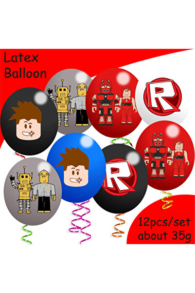 Choice Balloon 12pcs Robot Happy Birthday Decoration Tableware Set Paper Plat...