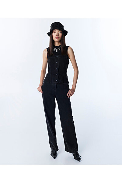 Twist ÇİFT PARÇA GÖRÜNÜM WIDE LEG TULUM