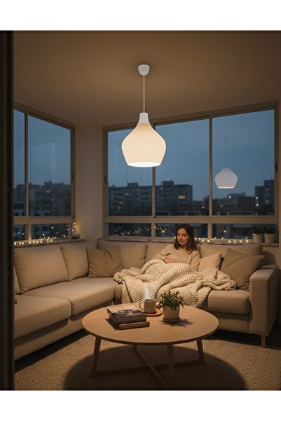 EDESİNG ECLIPSE Avize ( AMPÜLSÜZ) Beyaz Askı Kablo