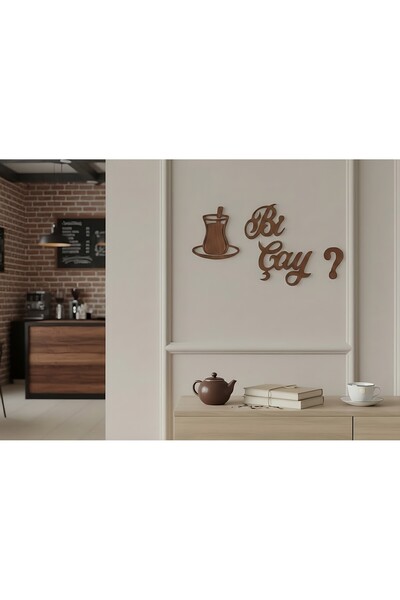 ih ihra Bi Çay? Mutfak Duvar Dekoru Lazer Kesim 3mm MDF Dekoratif Ahşap Tablo...