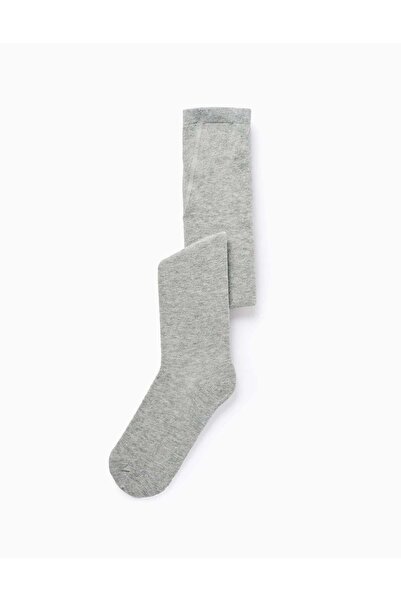 Ziddy جوارب قطنية مرنة للبنات، رمادي