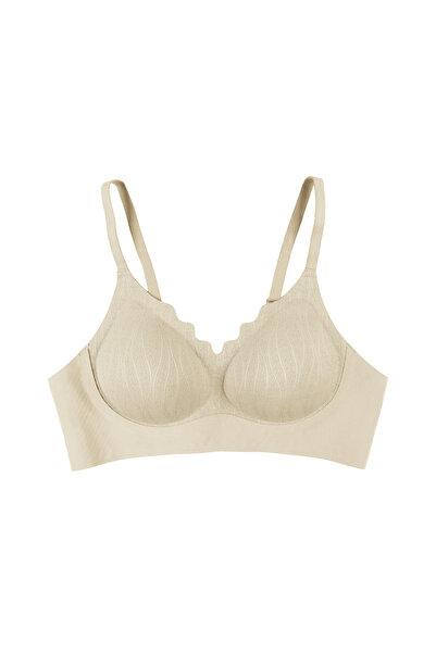 koza iç giyim Women's Plus Size (Oversize) Stitch-Free Tulle Detailed Laser B...