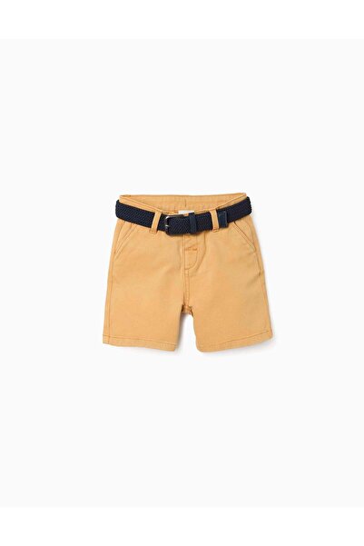 Ziddy شورت تشينو من قماش التويل، أصفر، مقاس 6/9 أشهر
