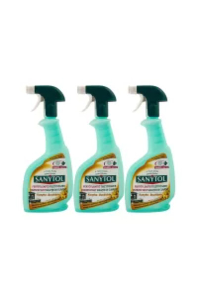 Sanytol Pack of 3 x Kitchen cleaning solution with disinfectant 500 ml orange...